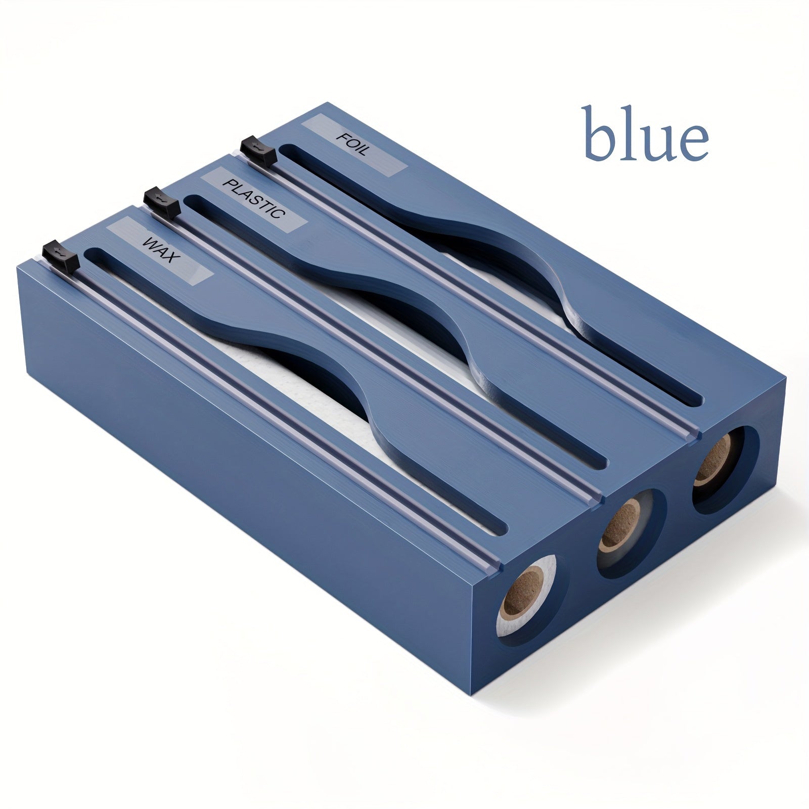 Bamboo Kitchen Organizer for Plastic Wrap Foil and Wax Paper Dispenser