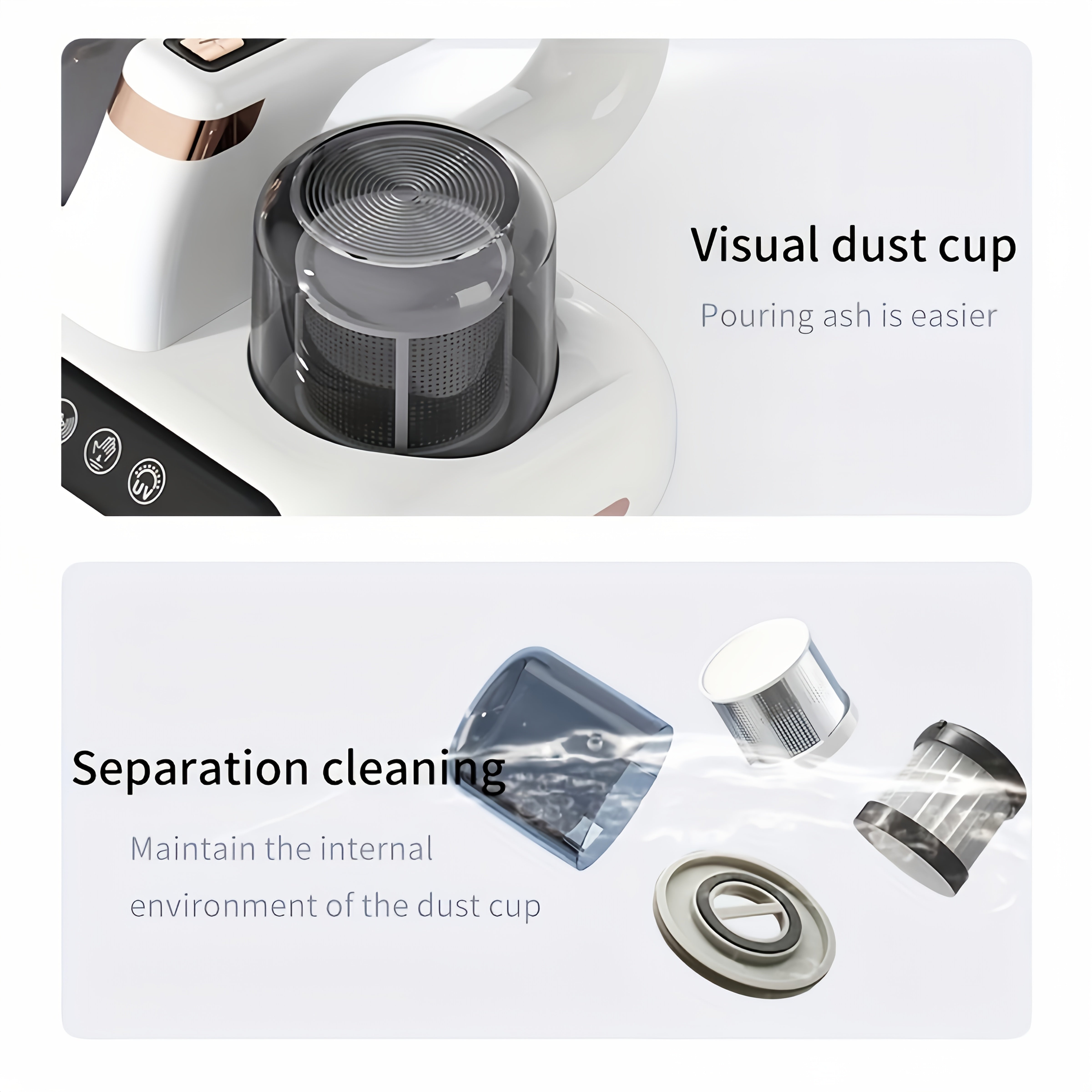 TENGQU LED changyutgich, USB orqali zaryadlanadigan, 6000mAh batareya, 5KPa so'rish quvvati, 0.2 soat batareya hayoti, 65dB shovqin intensivligi.