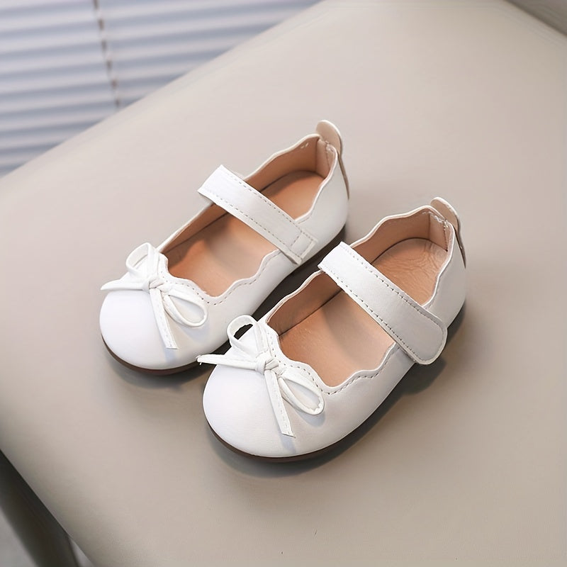 Kichkina qizlar uchun Mary Jane poyabzali, bog'lamli bog'lam, tekis oyoq, sirpanchiq bo'lmagan, barcha mavsumlar uchun PU poyabzali