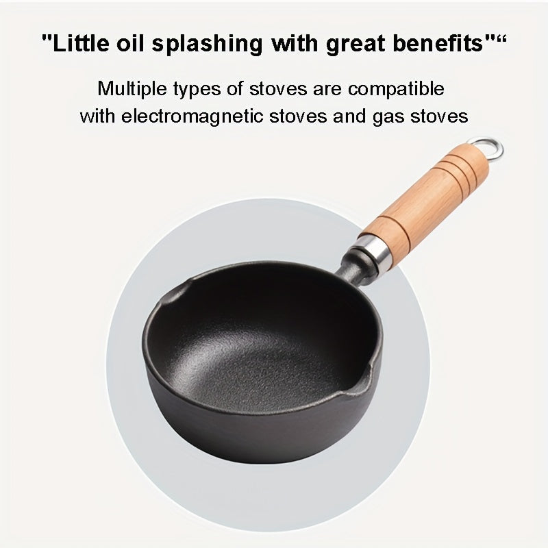 Qovurilgan tuxum dumplari mini qozonchada, qizdirilgan yog' bilan