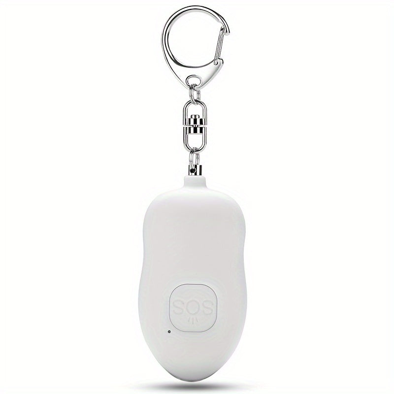 Rechargeable 130dB Personal Safety Alarm Keychain with LED Light for Women and Elderly