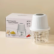 Mini Kitchen Garlic Press Chopper USB Rechargeable Electric Food Processor 3-in-1