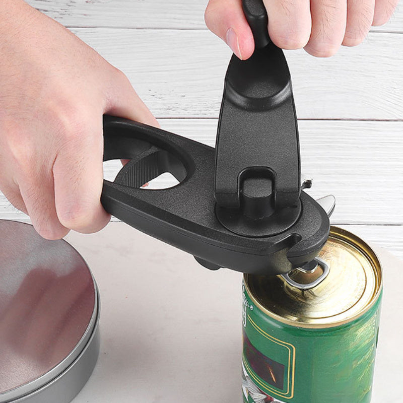 Multipurpose Stainless Steel Can Opener Jar Opener with Magnet Hand Crank Kitchen Tool