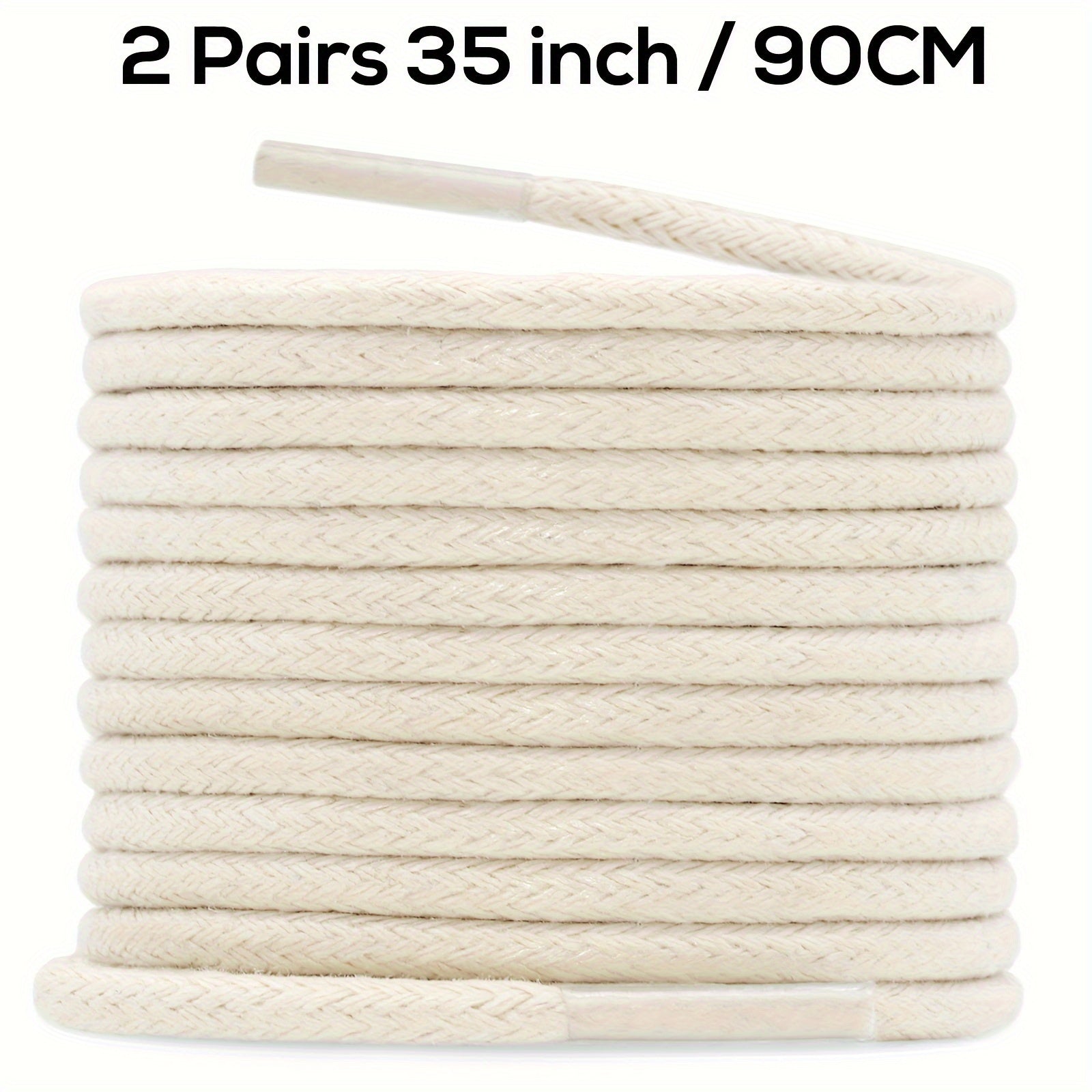 Unisex Waxed Shoelaces 0.25cm Thick Round Replacement Multi-Coloured 4 Pairs