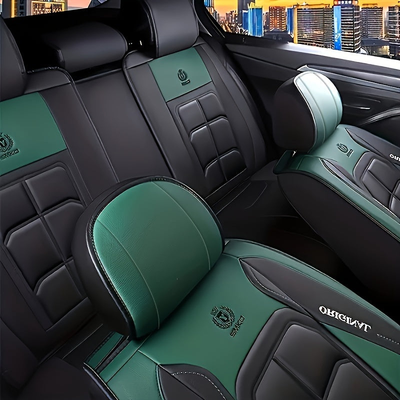 Universal Car Seat Cover Set for Sedan and SUV All-Season Durable PU Leather