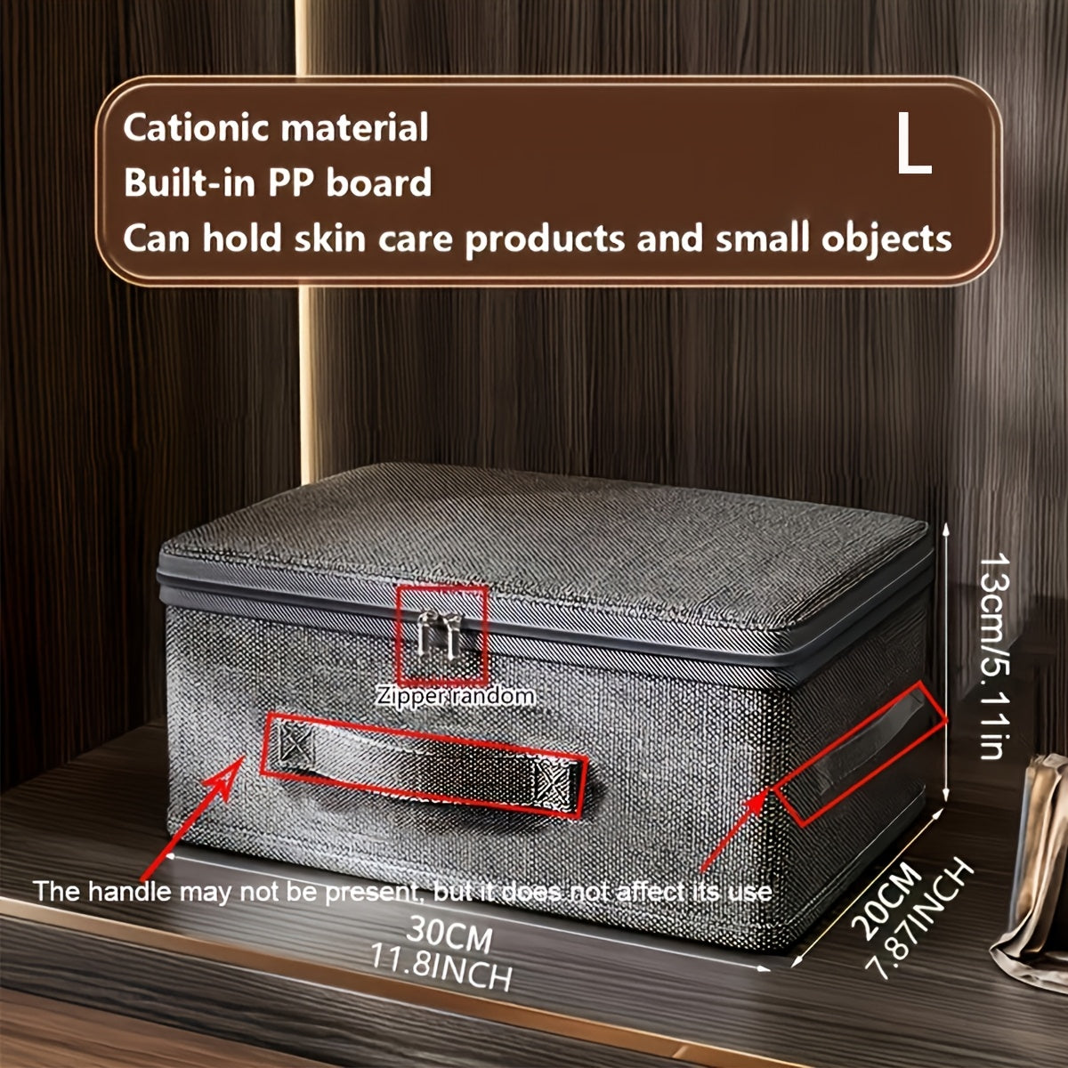 Caja de almacenamiento rectangular de tela con tapa para ropa, suministros de oficina, organización del hogar