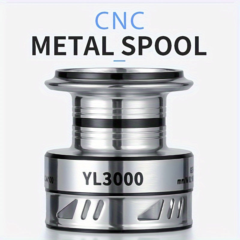 All-Metal Spinning Fishing Reel with Oscillating Arm Stainless Steel Ambidextrous 70mm