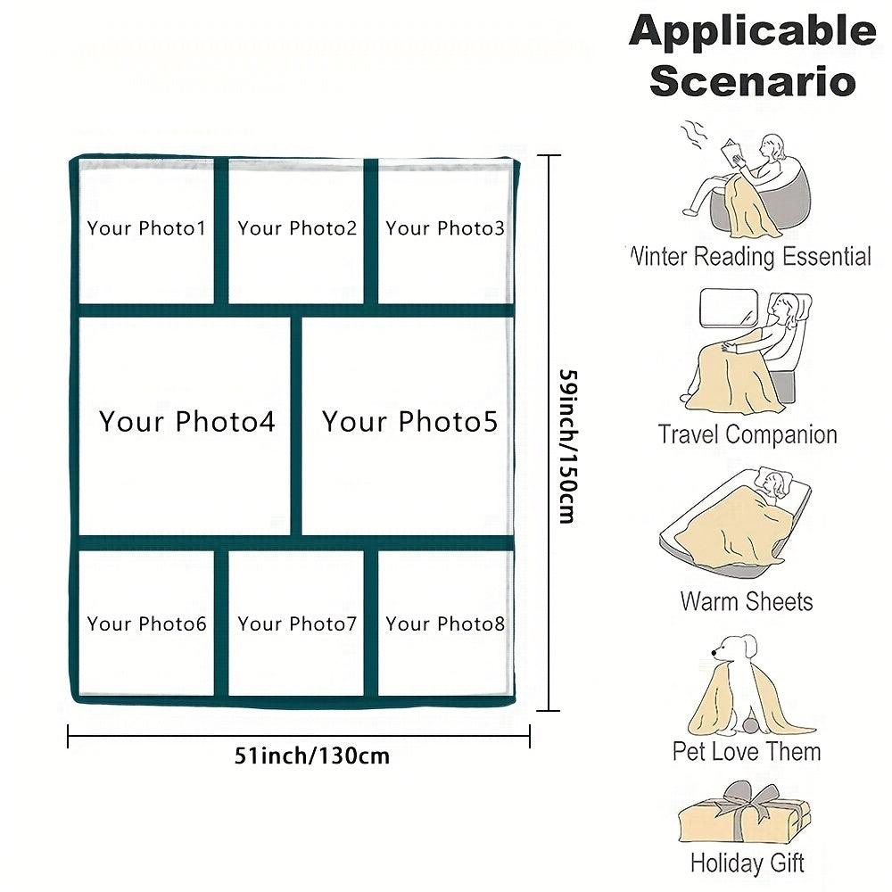 Индивидуальное фланелевое одеяло с фотографией, мягкое теплое одеяло с памятью для пар, семей, дивана, кровати, кемпинга