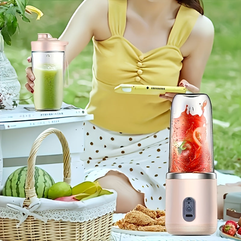 Rechargeable USB Blender with 2 Cups Food-Grade ABS Portable for Juices and Smoothies