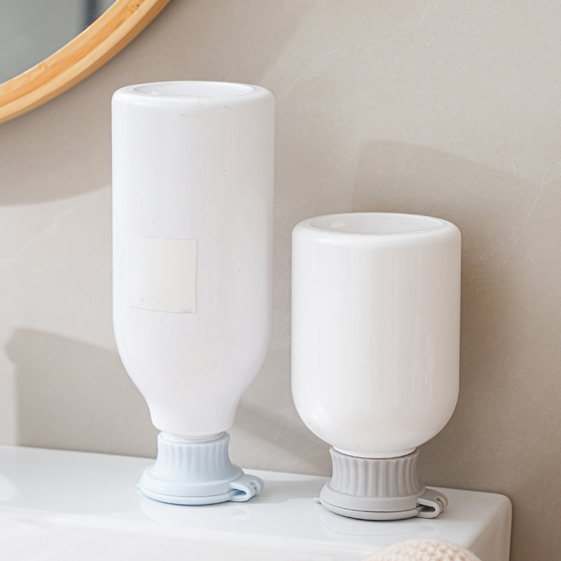 3pcs Leak-Proof Inverted Bottle Caps with Golden Accents for Shampoo and Detergent Bottles