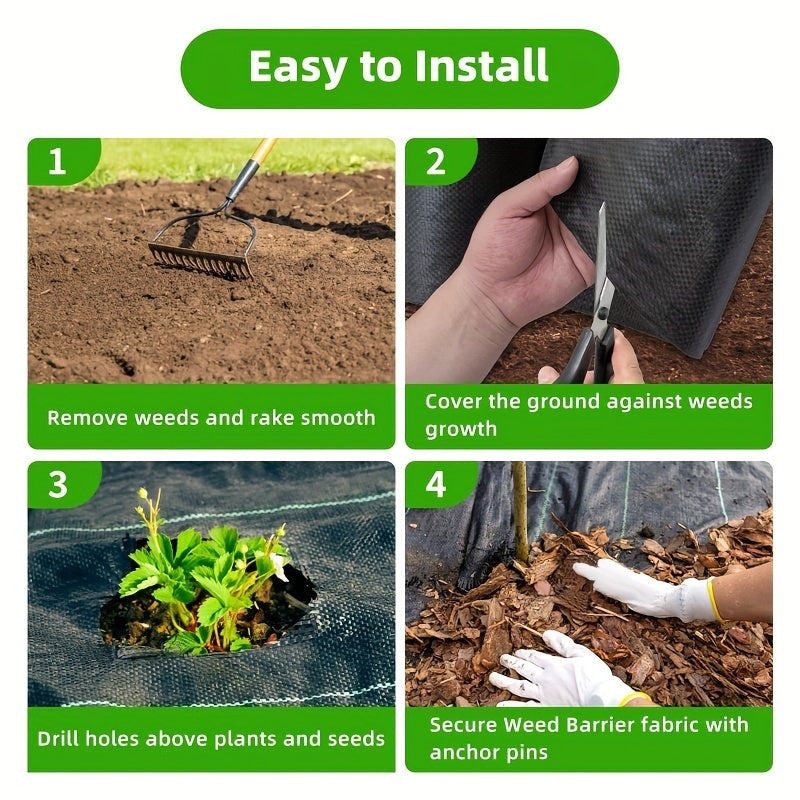 Heavy Duty PP Woven Ground Cover Fabric for Horticulture Agriculture Landscaping 50/100m