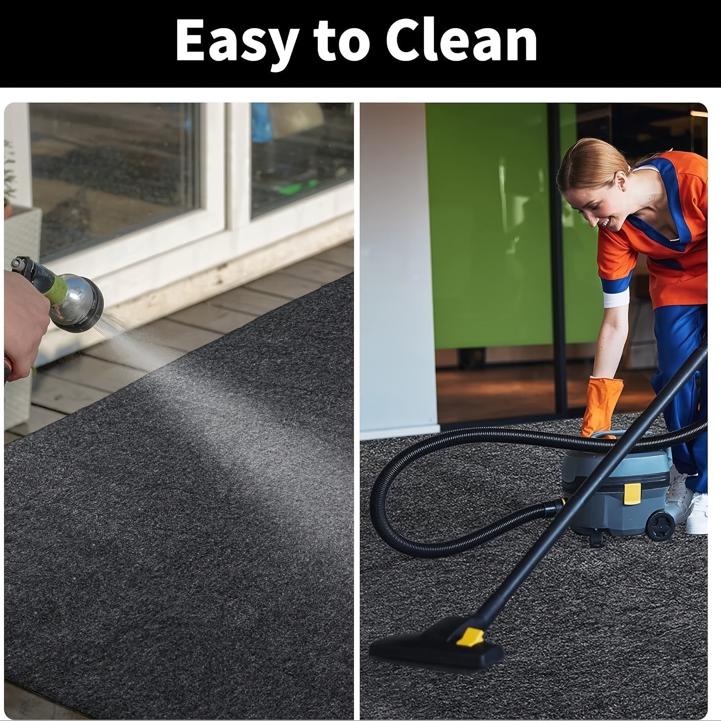 Large Waterproof Garage Carpet Rug Non-Slip Spill Protection Washable