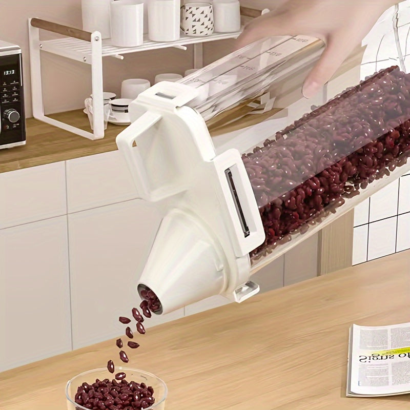 Kitchen Storage Containers Set with Rice Barrels, Fresh-Keeping Boxes and Measuring Cups