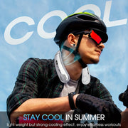 Bladeless Neck Fan USB Rechargeable with LED Display 100 Speed Settings Outdoor Comfort