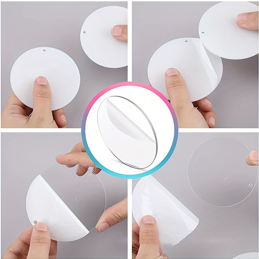 Set of 10 Clear Acrylic Round Discs for DIY Crafts and Home Decor