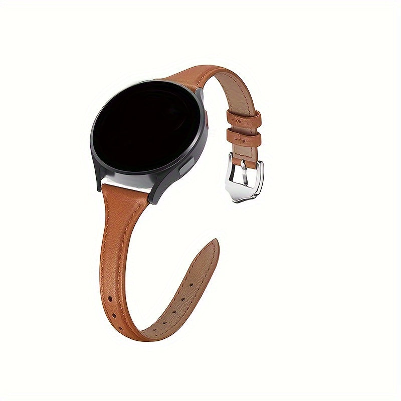 20mm ikki tomonlama kalfskinni soat taqish uchun uzuk, Galaxy Watch 4 5 6 bilan mos keladi