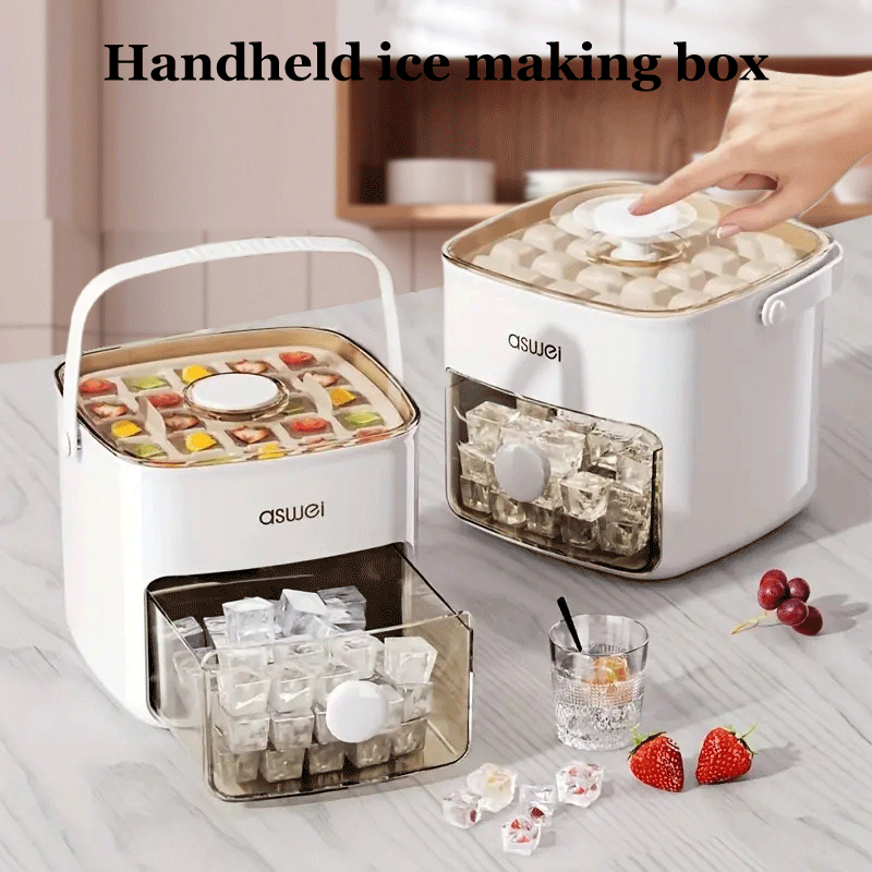 Portable Handheld Ice Maker Large Capacity Battery-Free Cubes for Beverages