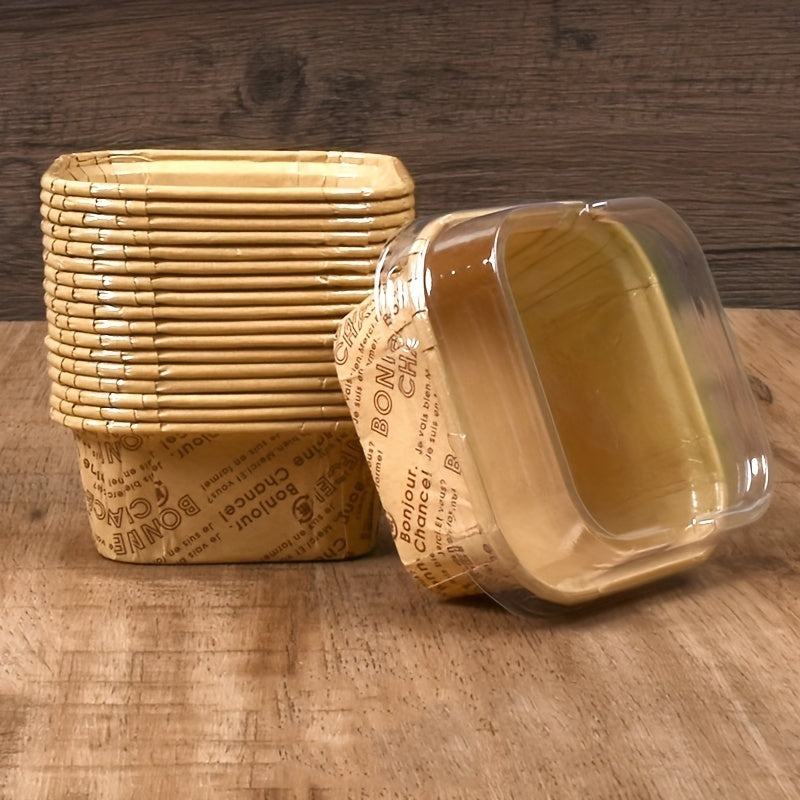 Set of 50 Colorful Foil Cupcake Liners with Lids, Oil-Proof Muffin Cups for Baking