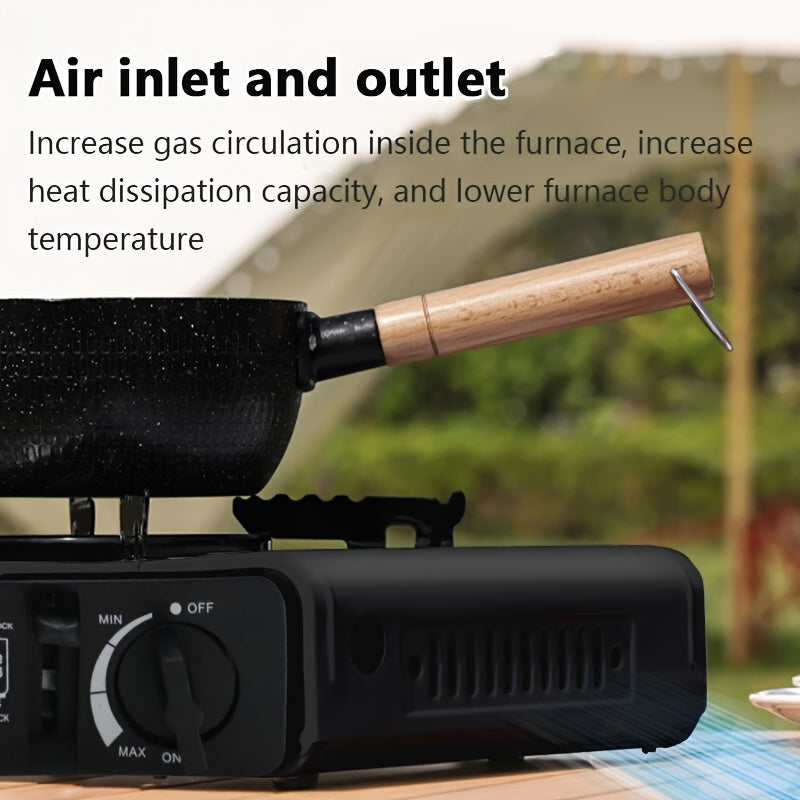 Butan gaz tanklari uchun portativ lager pechi, lager, piknik va tashqi sayohatlar uchun oson olib yuriladi.