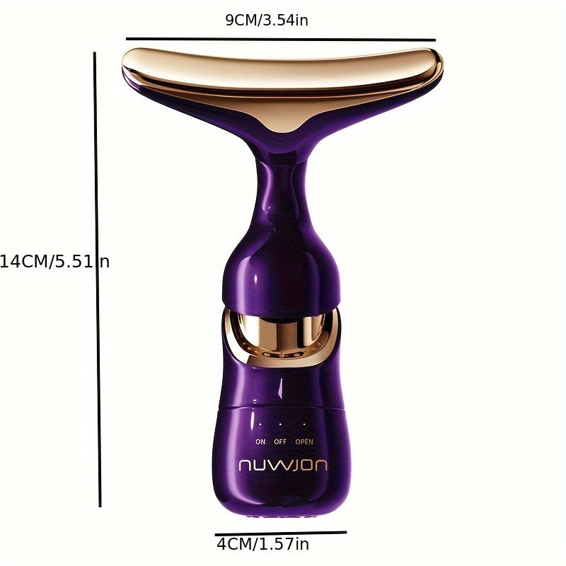 3-in-1 Facial Massager High-Frequency Vibration Battery Operated for Full Face Neck Eye