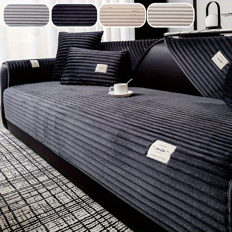 Роскошная плюшевая накидка на диван, противоскользящая, для домашних животных, защита для гостиной