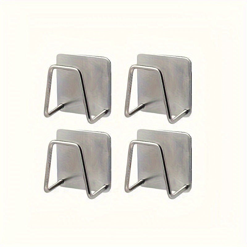 Organizador de fregadero de acero inoxidable para pared para cocina y baño con ganchos