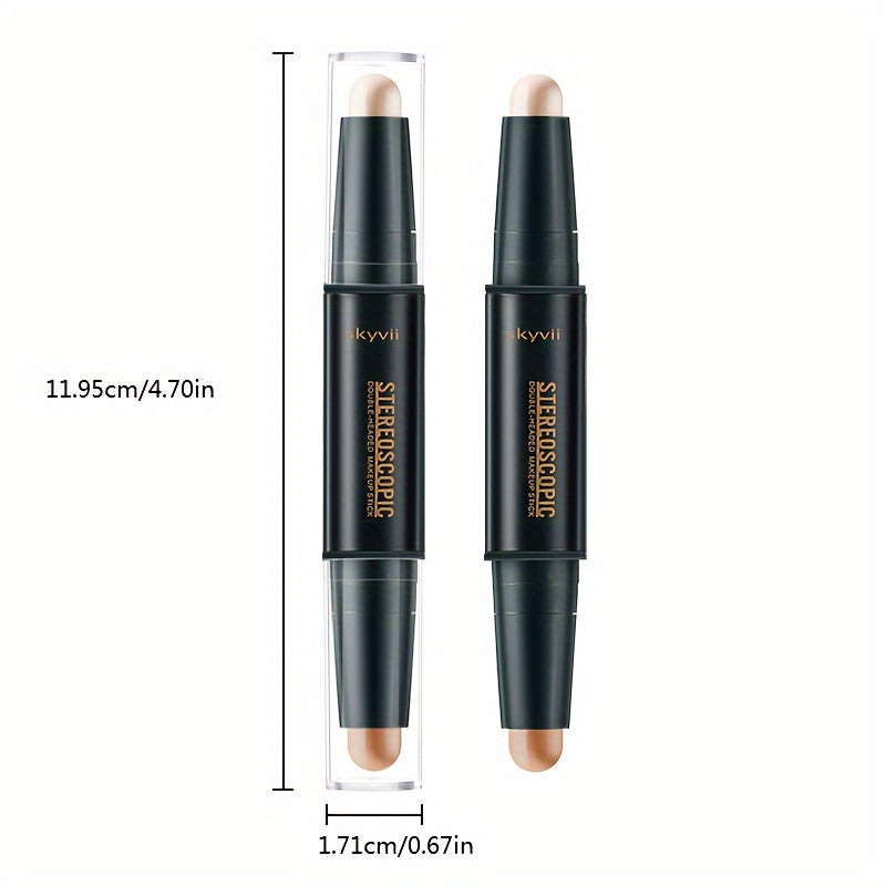 Dual-Headed Contouring Stick for Highlighting and Shading Nose and Face
