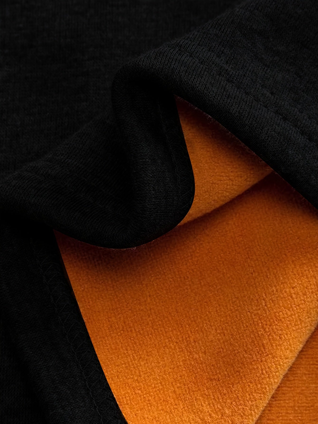 Men's Winter Velvet Top Fitted Crew Neck Casual Warm Solid Gold