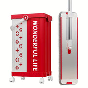 Naychali po'latdan yasalgan 2-in-1 paxta mopi - Nam va quruq foydalanish uchun oson uy polini tozalash yechimi, qo'l bilan yuvish shart emas, oson oshxona va uy tozalash uchun scrubbing vositasi kiritilgan, qulay saqlash imkoniyati mavjud