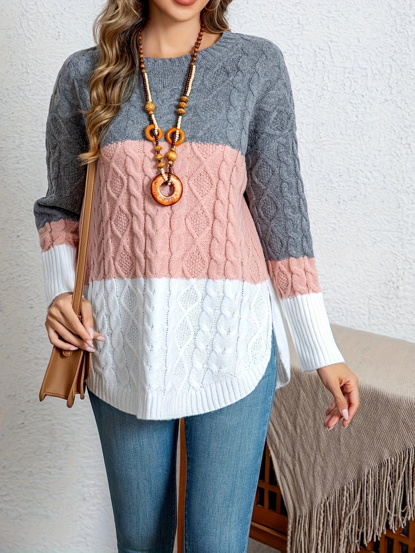 Ayollar uchun retro niş kiyimlari yumshoq sviter, kuz qish twist top