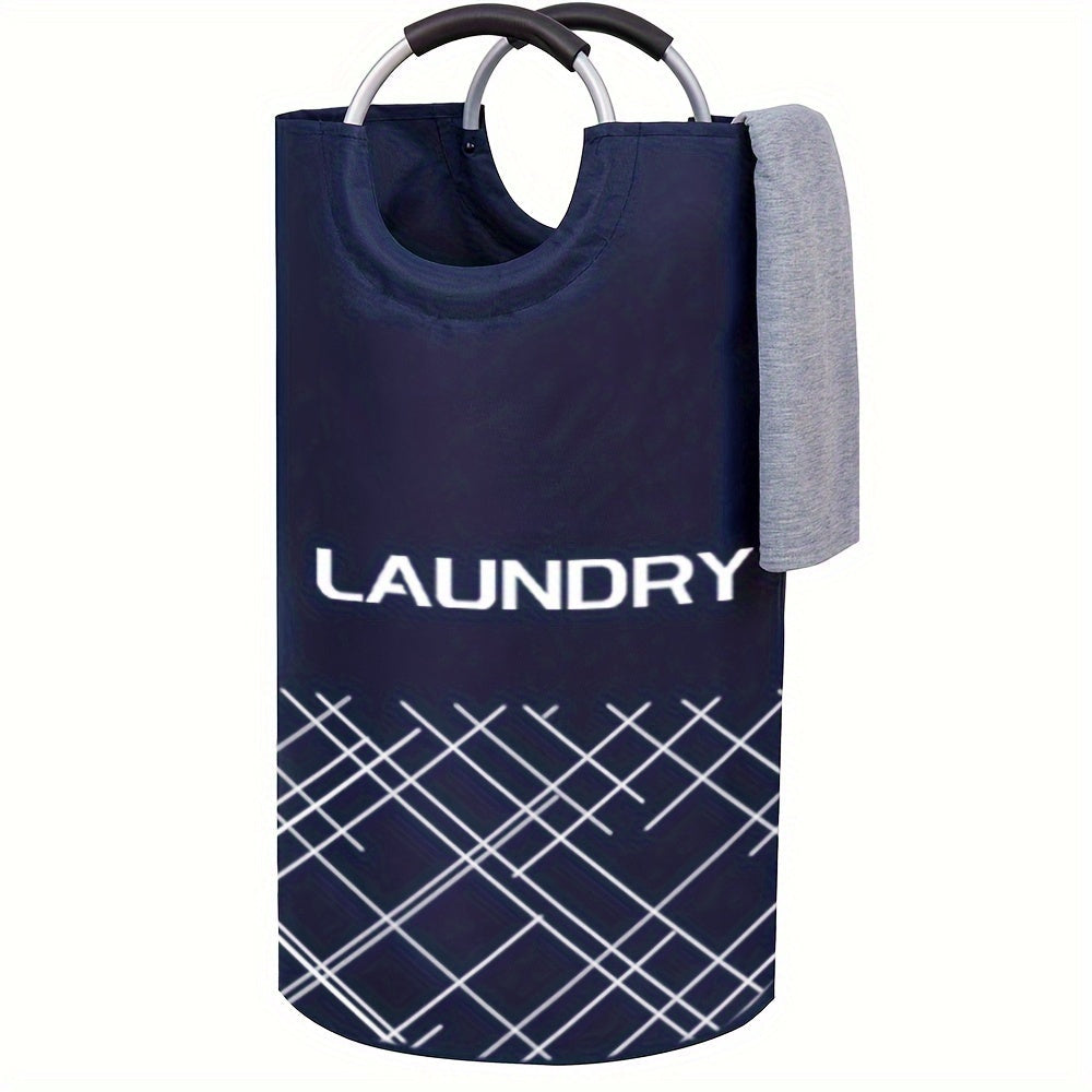 Large Capacity Laundry Basket Waterproof Fabric Foam Handles Collapsible Tall Clothes Organizer