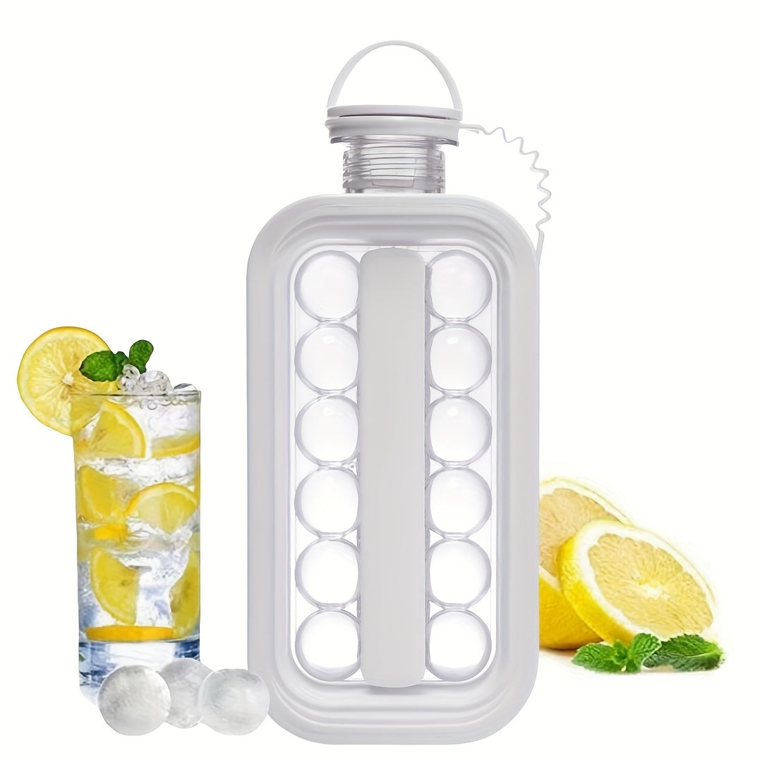 Adult Folding Ice Maker Water Cup with 17-Chunk Ice Mold and Tray