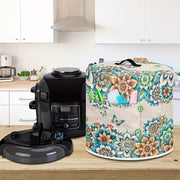 Floral Butterfly 8 Quart Pressure Cooker Cover with Handle and Pockets Washable