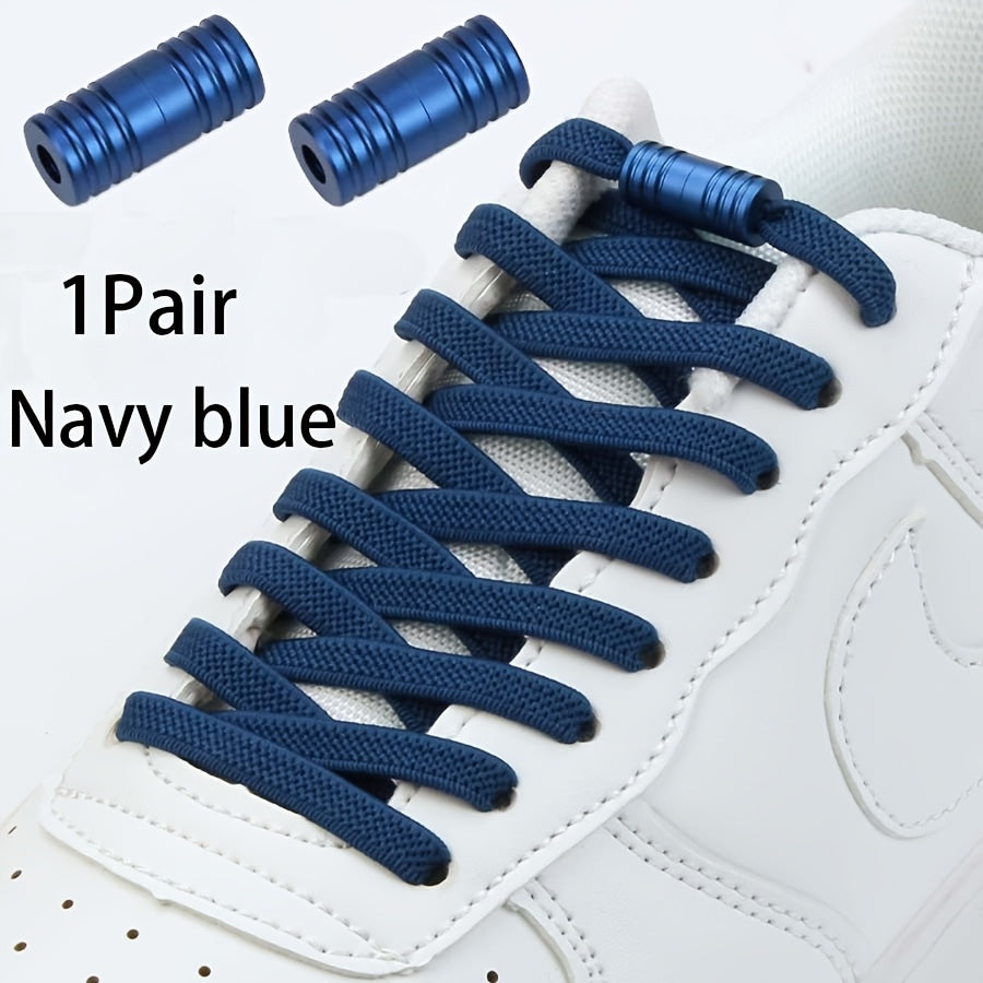 2-Pack Elastic No-Tie Shoelaces for Sneakers, Multi-Color, Locks