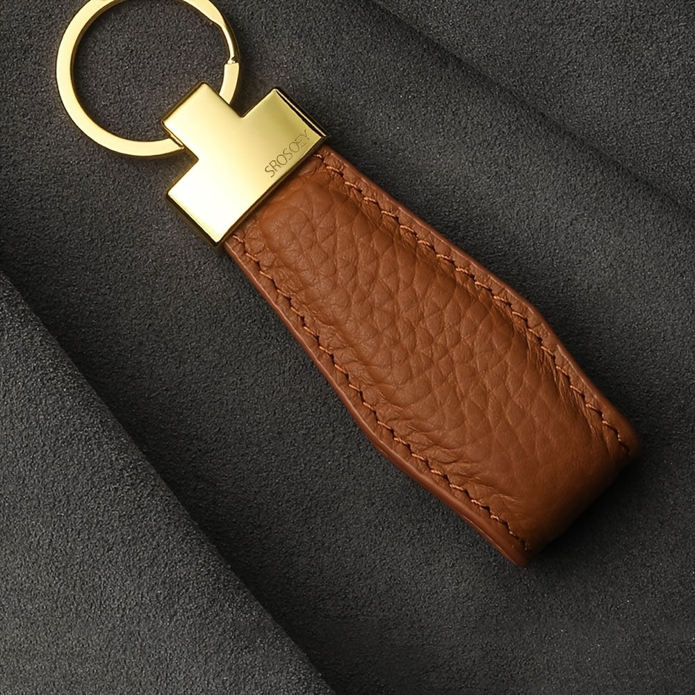 Custom Engraved Initial Car Key Ring with Climbing Hook Microfiber Faux Leather Unisex Gift