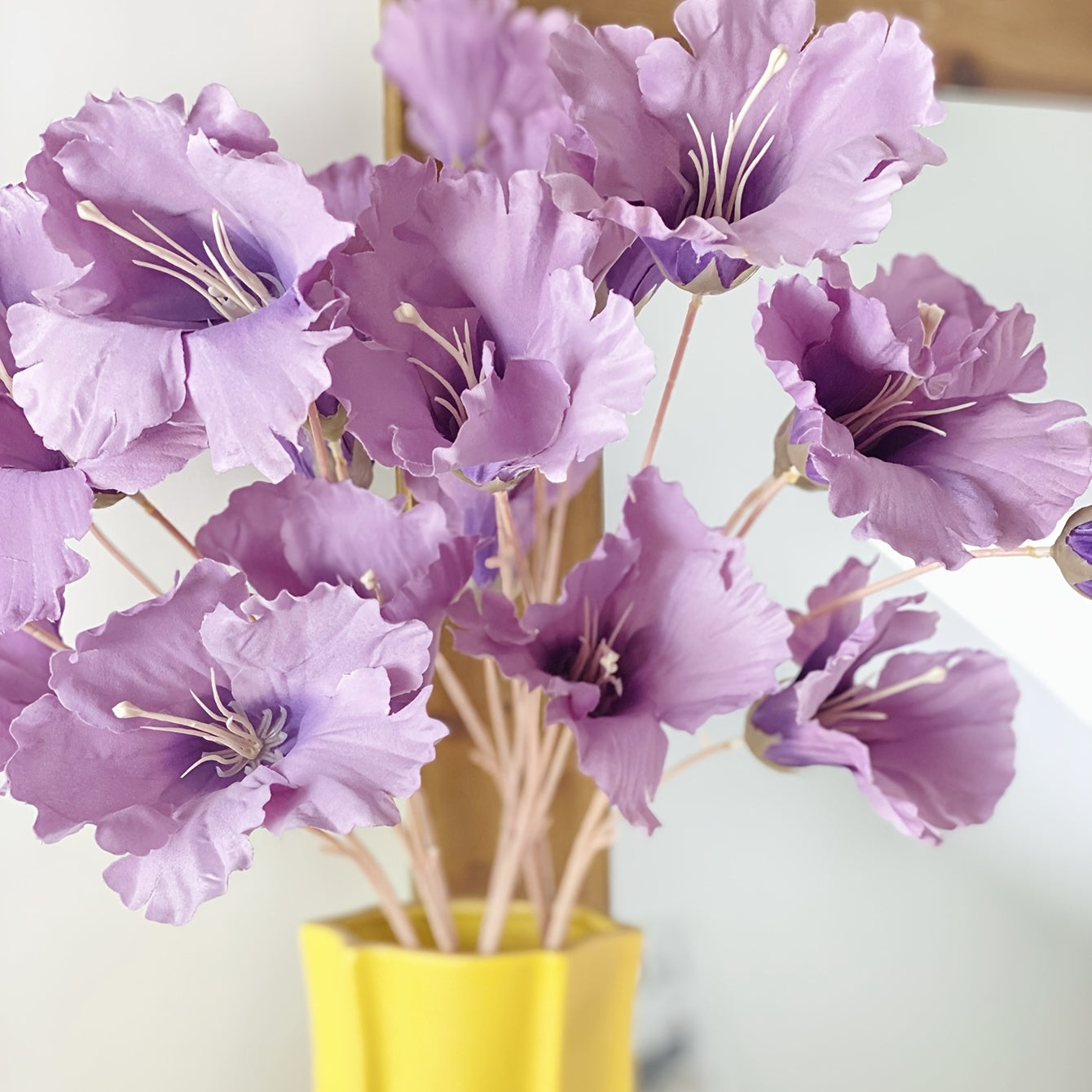 Artificial Flower Arrangement Morning Glory Flower Display 30 Inches for Home Office Wedding