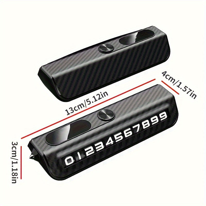 Durable ABS Car Dashboard Number Plate with Emergency Window Breaker and Adjustable Display