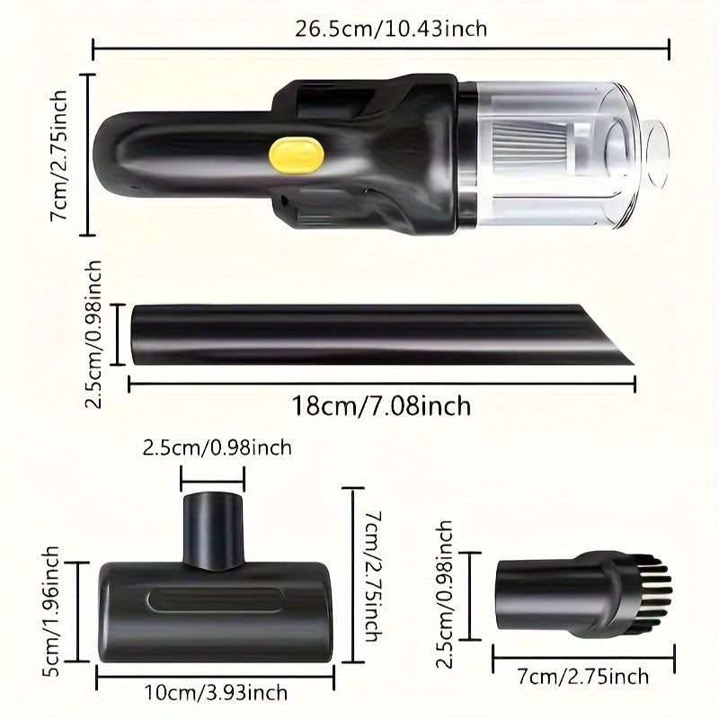 Cordless Handheld Vacuum Cleaner for Home and Car with USB Rechargeable Powerful Suction Accessories