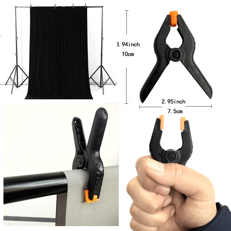 Sistema de soporte para telón de fondo de fotografía de hierro, ajustable en altura, portátil, con bolsa de transporte