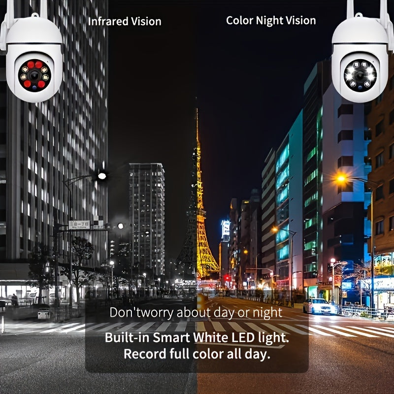 HD 2.4G WiFi Outdoor Night Vision Security Camera with Smartphone Access