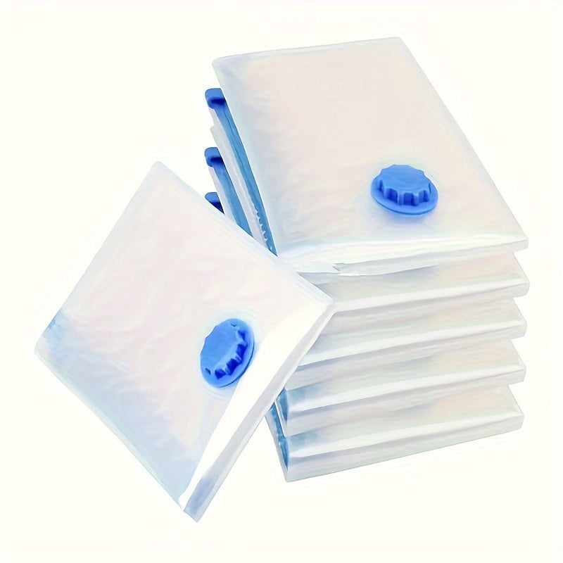 Shaffof vakuum siqish saqlash sumkallari to'plami 2 yoki 4 ta, kiyimlar va yostiq uchun chang o'tkazmaydigan joyni tejovchi