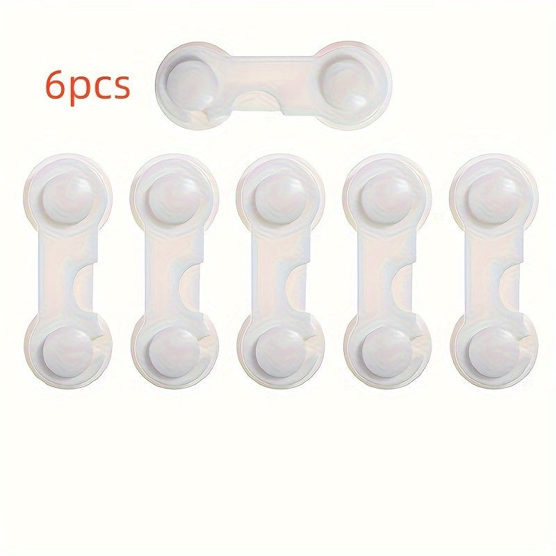 Set of 6 Child Safety Drawer Locks Adjustable Baby Proofing Home Security