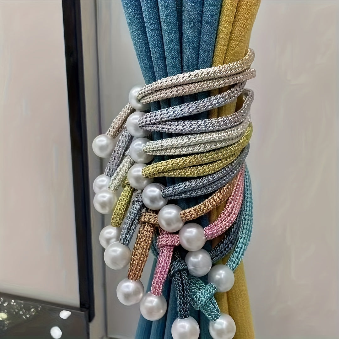 Set of 2 Adjustable Curtain Tie Clips for Home Office Hotel Window Decor