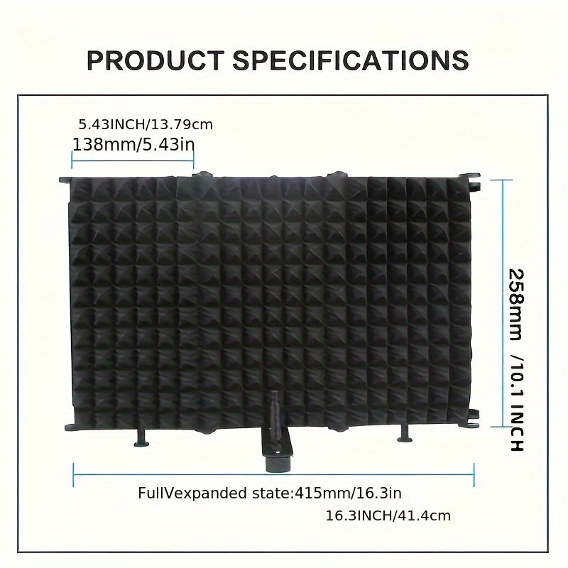 Kondensator mikrofon uchun ko'ylak filtri, XLR ulanishi bilan, ovoz yutish va shovqinlarni kamaytirish