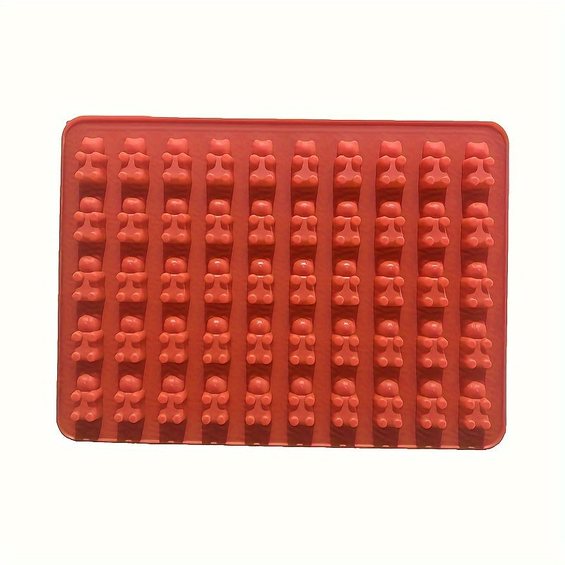 50-Cavity Silicone Gummy Bear Molds for Candies Chocolates Jelly and Dog Treats Flexible Heat-Resistant