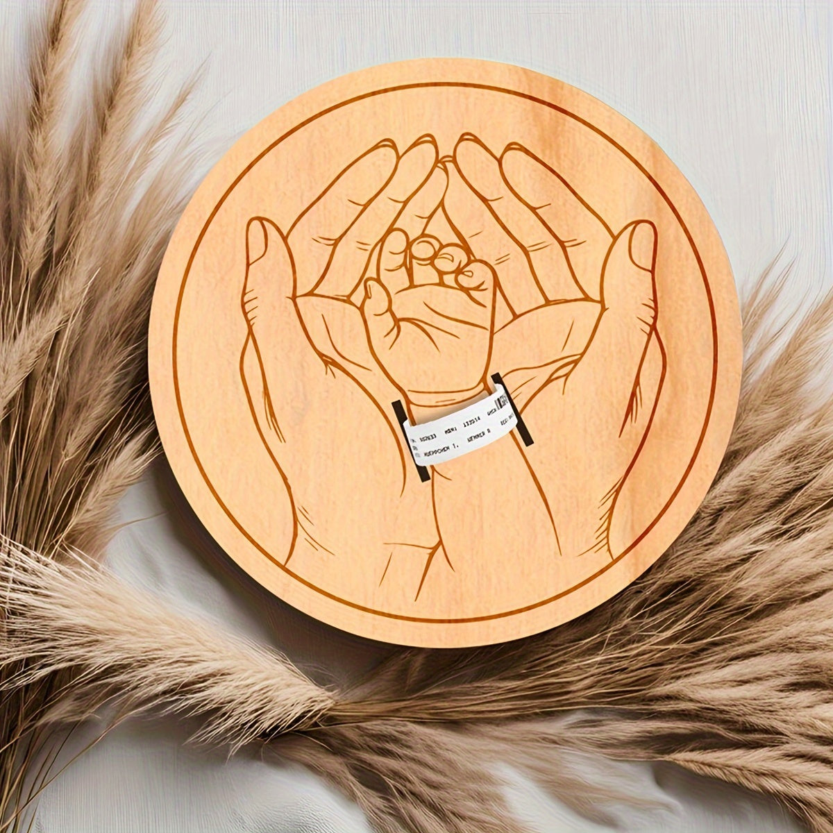 Ota-onalar uchun o'yilgan shifoxona bilaguzuk, Onalar kuni, Otalar kuni, Halloween va Rojdestvo uchun lazer kesilgan sovg'a