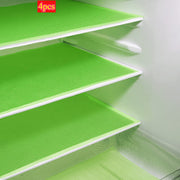 4-Piece Washable Refrigerator Rack Pads Non-Slip Adjustable Organizer