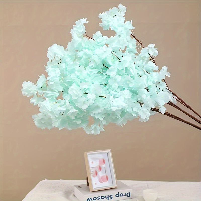 Ramas artificiales de cerezo en flor rosa para decoración de arcos de boda, plástico, sin energía