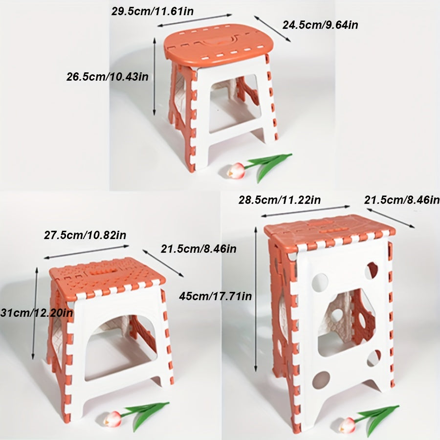 Складной стул с компактной конструкцией - прочный и толстый материал для использования в помещении и на улице, легкоочищаемый пластик