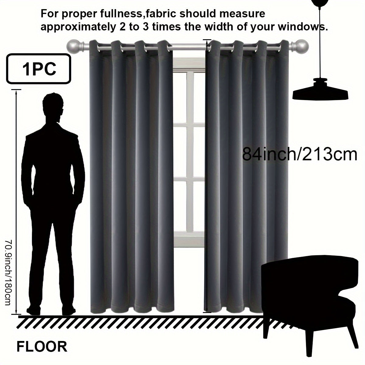 Insulation Blackout Circle Curtains for Bedrooms and Living Rooms Noise Blocker